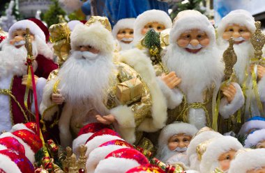 Noel Baba oyuncaklar Noel pazarında