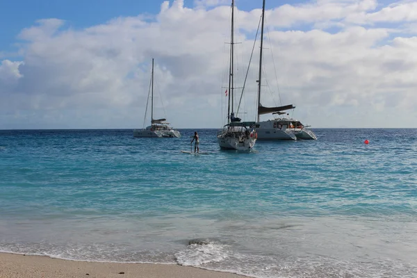 St. Barts island, Shell beach in caribbean sea — стоковое фото