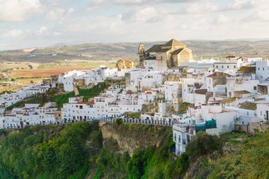 Arcos de la Frontera, Cadiz 'in beyaz kasabası. Endülüs, İspanya.