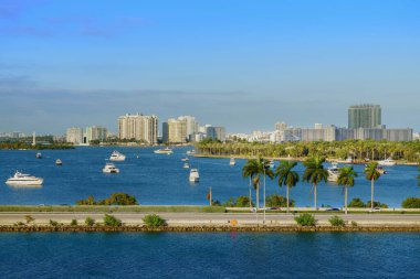 Görünüm Miami Florida Biscayne Körfezi
