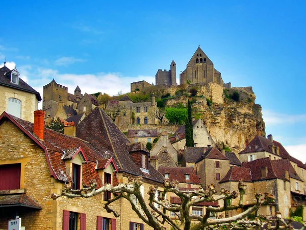 Vesnice Beynac Cazenac Dordogne Francie — Stock fotografie