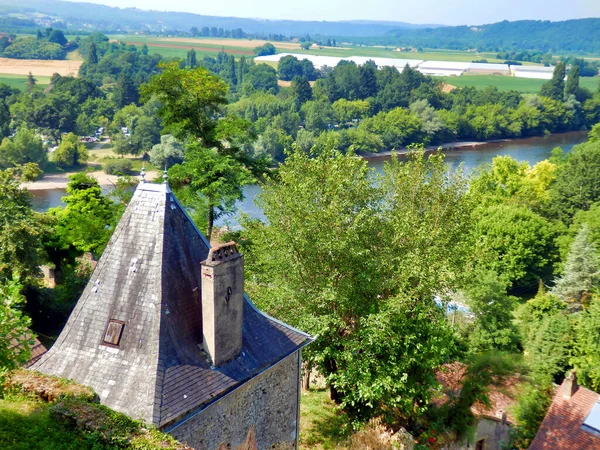 Vue Sur Dordogne Depuis Sommet Village Limeuil Dordogne France — Photo