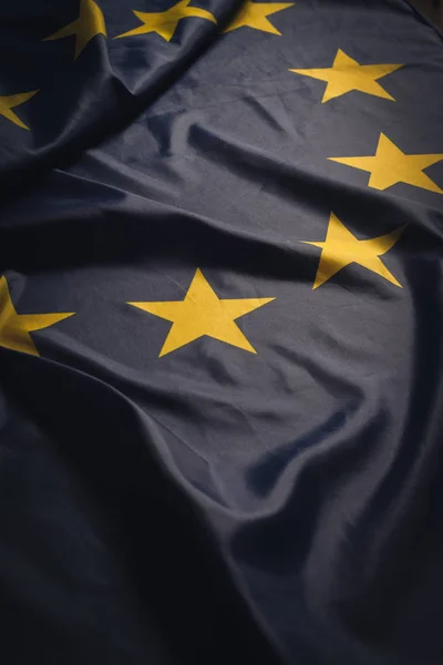 Flagge des vereinten Europas geschwenkt — Stockfoto