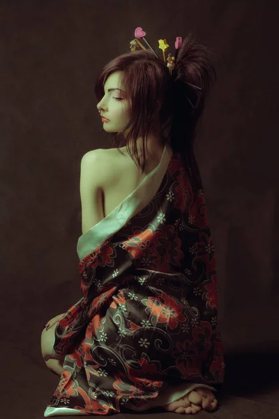 Naken geisha — Stockfoto
