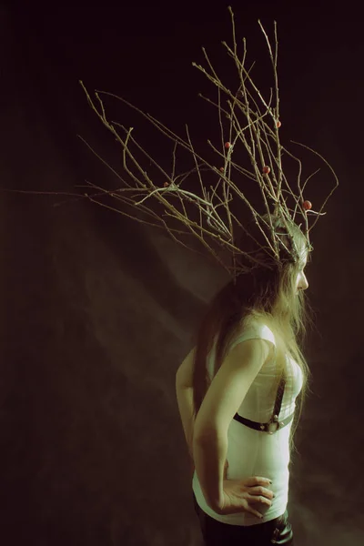Vahşi putperest şaman — Stok fotoğraf