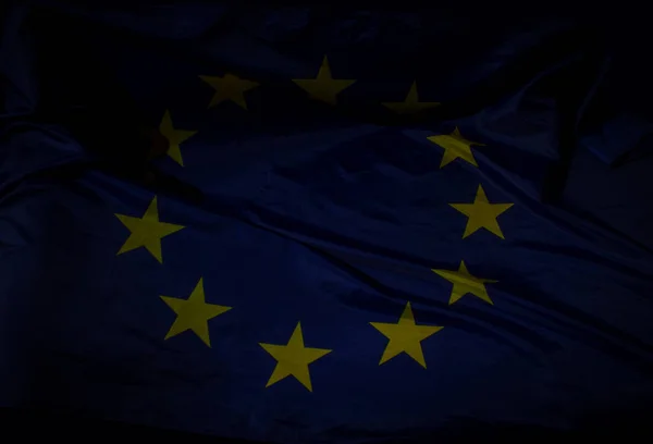 Powiewały flagi zjednoczonej Europy — Zdjęcie stockowe