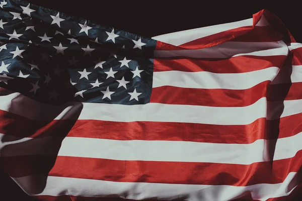 Närbild skott av vinkade flaggan i USA — Stockfoto