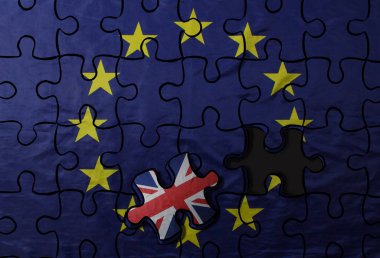 Brexit konsept illüstrasyon