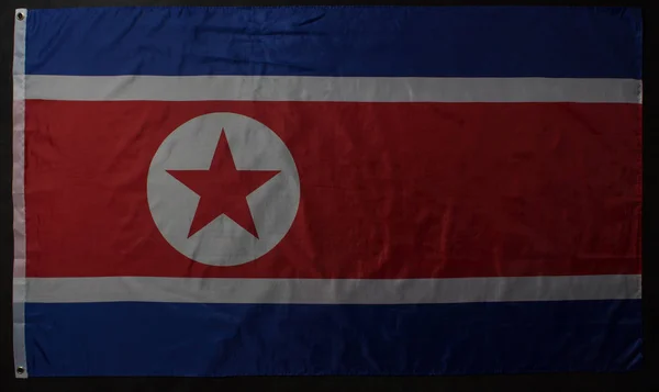 Severní Korejská vlajka — Stock fotografie