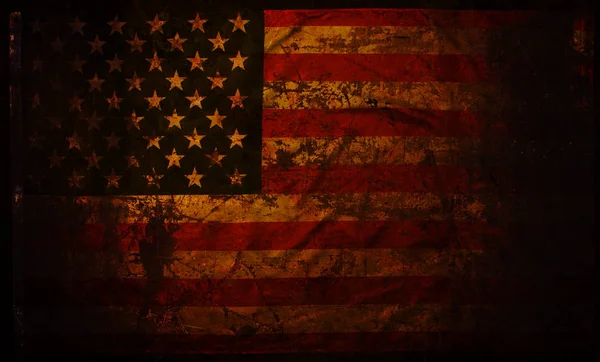 Grunged Usa vlag — Stockfoto