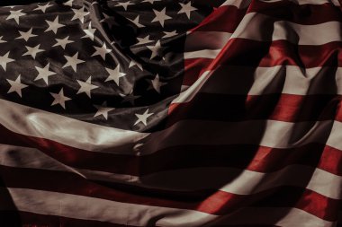 Amerika Birleşik Devletleri bayrağının yakın plan çekimi