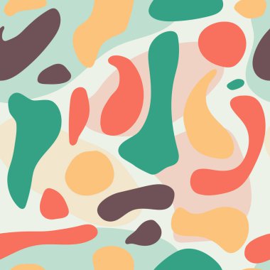 Soyut arka plan lekeleri. Kusursuz geometrik çok renkli desen