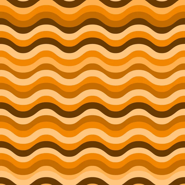 Seamless pattern. Ethnic background. Orange and brown waves. Seamless pattern for textile or wrapping paper. Positive warm colors. Abstract calm forms. Dunes of the African Desert. — Stock Vector