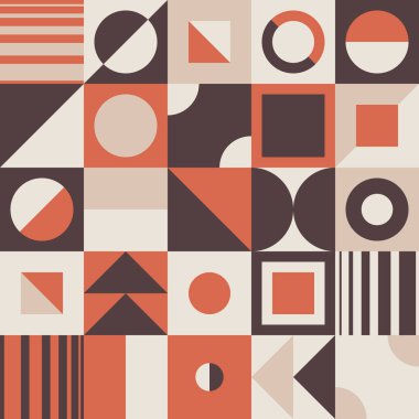 Geometrik desenli fayanslar. Basit, pürüzsüz bir arka plan. Güzel şık renkler. Mozaik.