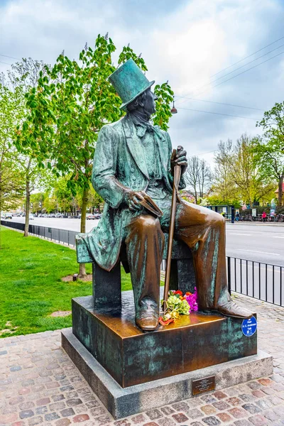 Posąg Hans Christian Andersen w Kopenhadze, dania — Zdjęcie stockowe