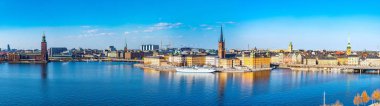Gamla stan in Stockholm viewed from Sodermalm island, Sweden clipart