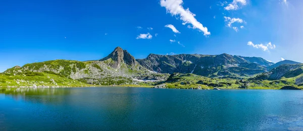 The trefoil lake, one of the seven rila lakes in Bulgaria