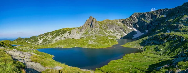 The trefoil lake, one of the seven rila lakes in Bulgaria