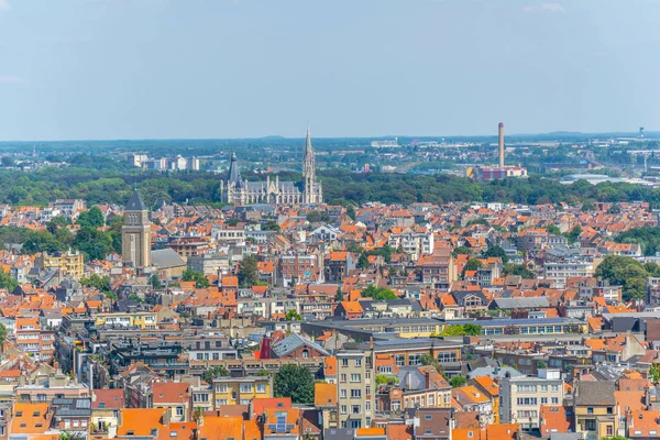 Panorama de Bruselas desde la basílica de Koekelberg en Bélgica — Foto de Stock