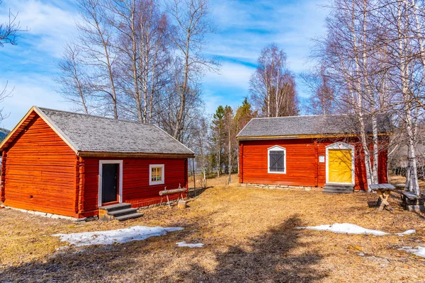 Beispiele ländlicher Architektur im Freilichtmuseum jamtli in ostersund, Schweden — Stockfoto