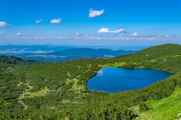 The lower lake, one of the seven rila lakes in Bulgaria