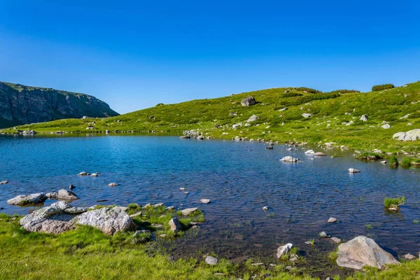 The trefoil lake, one of the seven rila lakes in Bulgaria
