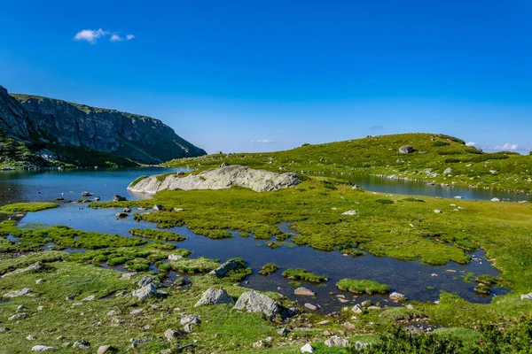 The trefoil lake, one of the seven rila lakes in Bulgaria