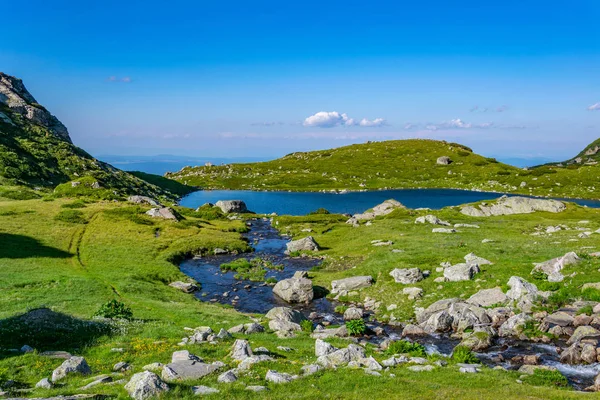 The trefoil lake, one of the seven rila lakes in Bulgaria