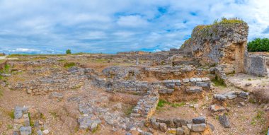 Portekiz 'de Coimbra yakınlarında Conimbriga Roma harabeleri