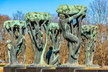 Norveç, Oslo 'daki Vigeland Parkı' nda Çeşme