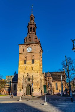 Norveç 'teki Oslo Katedrali manzarası