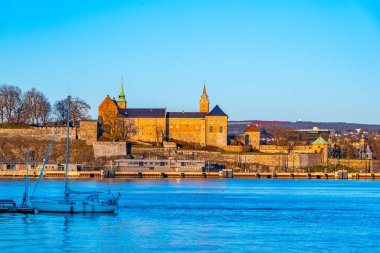 Norveç, Oslo 'daki Akershus kalesinin manzarası