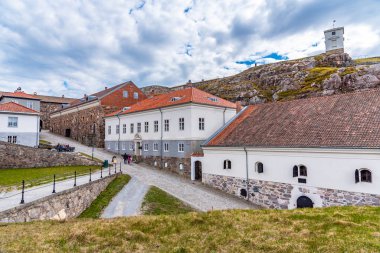 Halden, Norveç 'teki Fredriksten kalesinin iç avlusu.