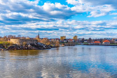 Fredrikstad 'daki Isegran kalesi eski kasaba Norveç' ten izlendi