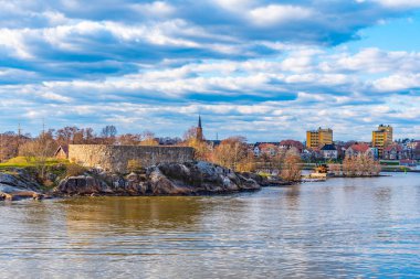 Fredrikstad 'daki Isegran kalesi eski kasaba Norveç' ten izlendi