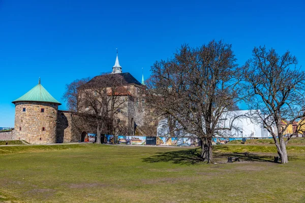 Widok na fort Akershus w Oslo, Norwegia — Zdjęcie stockowe