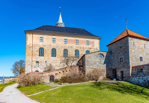 Widok na fort Akershus w Oslo, Norwegia — Zdjęcie stockowe