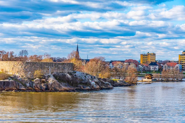 Isegran fort in Fredrikstad viewed from the old town, Norway — Stock Photo, Image