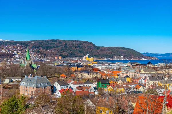 Vista aérea de Trondheim, Noruega — Foto de Stock