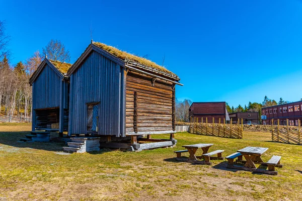 Examples of rural architecture in the Trondelag folk museum in T — Stock Photo, Image