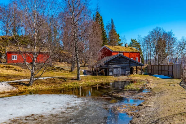 Retreat hus i Trondelag folkmuseum i Trondheim, Norge — Stockfoto