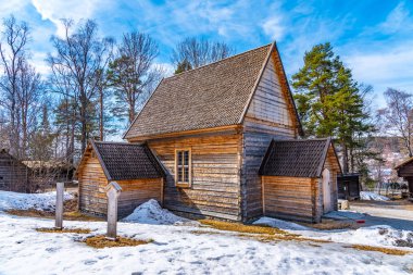 Jamtli açık hava müzesindeki kırsal mimari örnekleri 