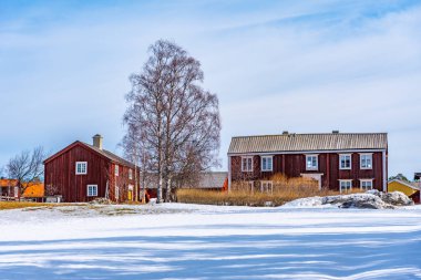 Jamtli açık hava müzesindeki kırsal mimari örnekleri 