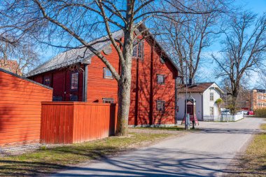 Wadkoping 'deki eski güzel ahşap evler O' nun tarihi çeyreğinde.