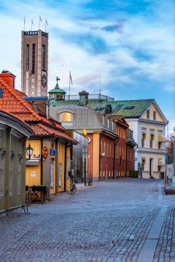 İsveç, Vasteras 'ın bir parçası olan Gamla' daki kereste binaları