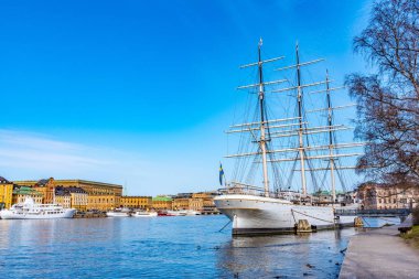 Stockholm, İsveç 'te bulunan yurt gemisi Af Chapman.
