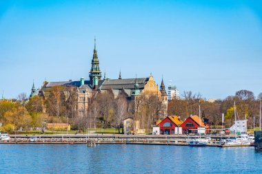 Stockholm, İsveç 'teki Nordiska Müzesi manzarası