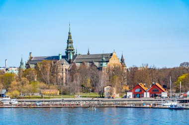 Stockholm, İsveç 'teki Nordiska Müzesi manzarası