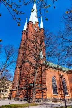 Stockholm, İsveç 'teki Aziz Clara Kilisesi manzarası