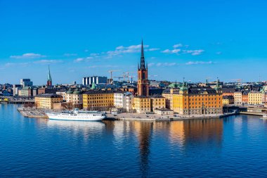 Stockholm 'den Gamla Stan İsveç' in Sodermalm adasından izlendi